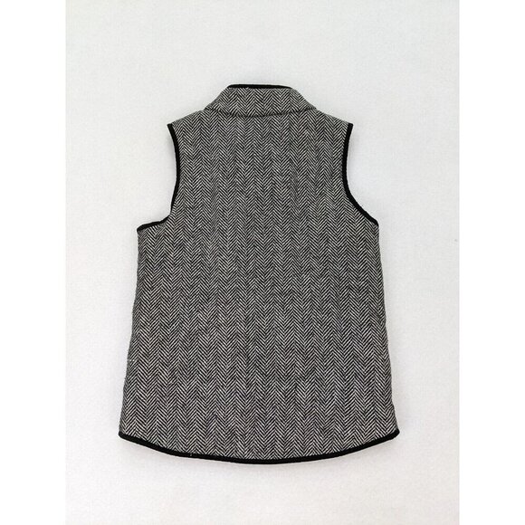 Goodnight Macaroon Women's Vest Black & White Herringbone Size Small - Picture 12 of 12